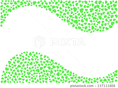 Heart pattern background Green monochrome Heart 137111808