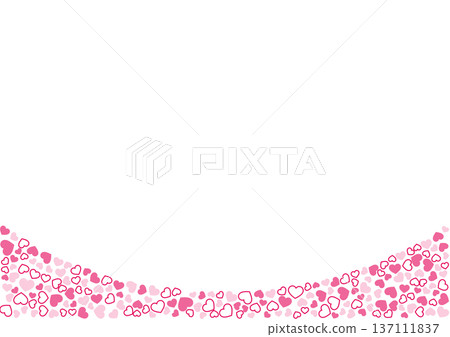 Heart pattern background, 3 colors of red, border and solid color heart Heart pattern background, 3 colors of red, border and solid color heart 137111837