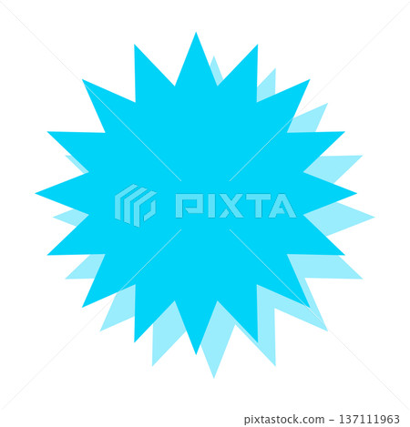 Simple color speech bubble with jagged shape Simple color speech bubble with jagged shape 137111963