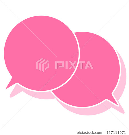 Simple color speech bubbles overlapping conversations Simple color speech bubbles overlapping conversations 137111971