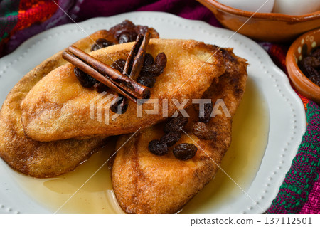 Caballero pobre, a dessert from the Yucatan Peninsula of Mexico 137112501