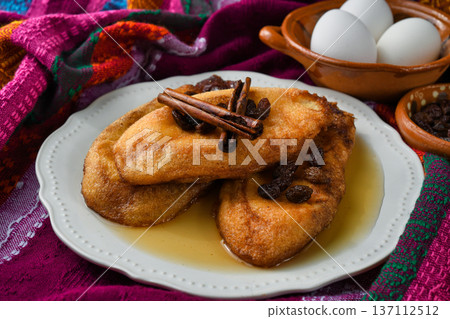 Caballero pobre, a dessert from the Yucatan Peninsula of Mexico 137112512