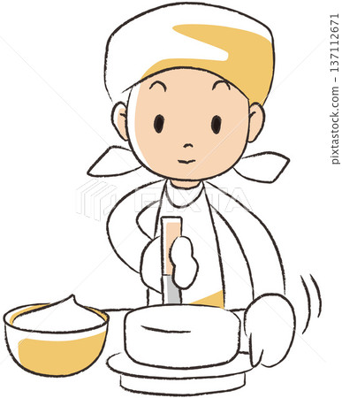 A person who works as a chef 137112671