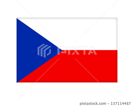 Czech flag illustration material 2 137114487