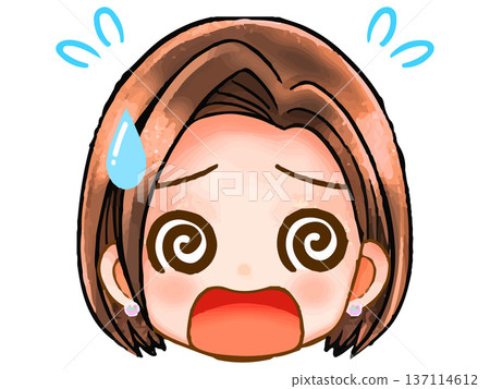 短髮女性Q版人物頭像5 137114612