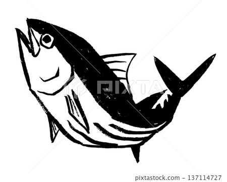 鰹魚墨畫 137114727