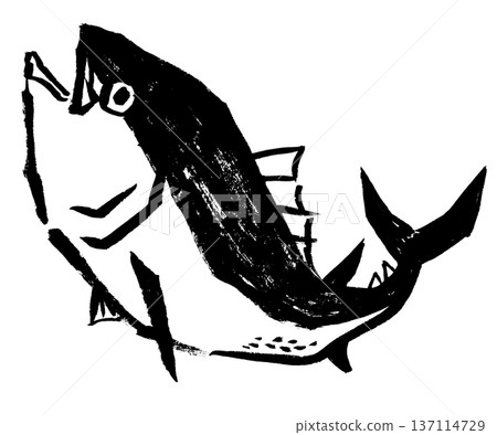 Tuna ink painting 137114729