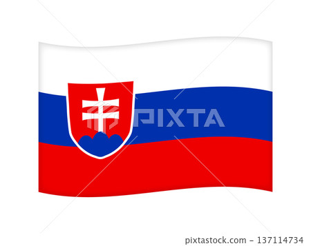 Slovak flag illustration material 4 Slovak flag illustration material 4 137114734