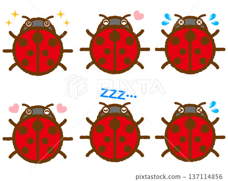 瓢蟲插畫素材組 4 137114856