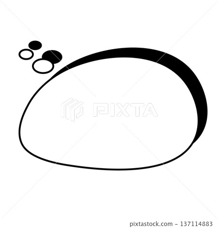 鬆散不規則橢圓形對話框（極簡） 137114883