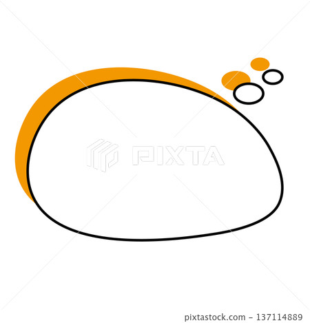 Loose irregular oval speech bubble minimal Loose irregular oval speech bubble minimal 137114889