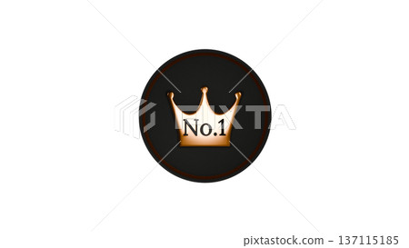 【透明背景】橡膠質感獎牌，金色皇冠銘牌，編號1 137115185