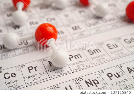 Molecules chemical on a periodic table background. Molecules chemical on a periodic table background. 137115840