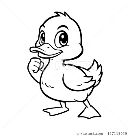 Line Fisting Duck Illustration Character Vector Logo Template Line Fisting Duck Illustration Character Vector Logo Template 137115939
