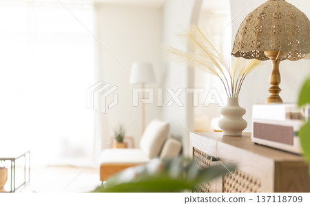 Bright living room interior accessories 137118709