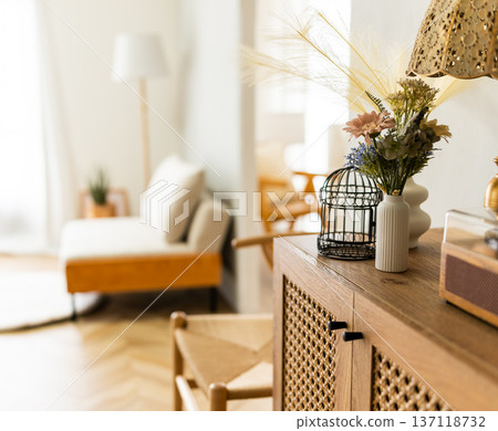 Scandinavian-style bright interior Scandinavian-style bright interior 137118732