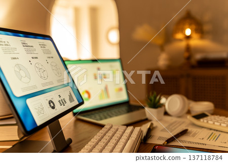 Analyze data at your desk. Analyze data at your desk. 137118784