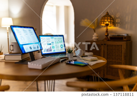 Stylish home workspace 137118811