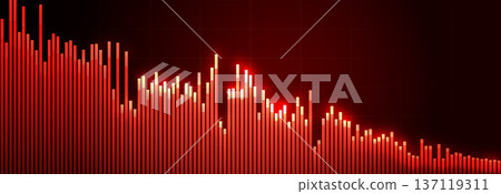 Stock Downturn Trend Red Graph Report. Downward Growth Financial Crisis Chart. Global Finance Collapse. Sanctions Tariffs Consequences, Trade War, Presentation Background Design. Vector Illustration Stock Downturn Trend Red Graph Report. Downward Growth Financial Crisis Chart. Global Finance Collapse. Sanctions Tariffs Consequences, Trade War, Presentation Background Design. Vector Illustration 137119311