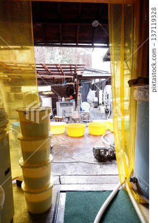 Inside the Sasaki Sake Brewery in Kyoto Inside the Sasaki Sake Brewery in Kyoto 137119328