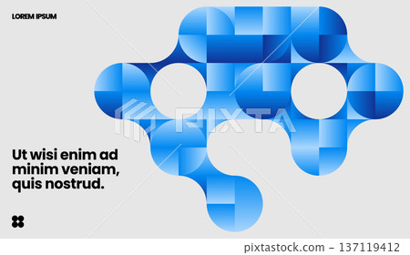 Simple layout with abstract geometric shapes. 137119412