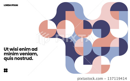 Simple layout with abstract geometric shapes. Simple layout with abstract geometric shapes. 137119414