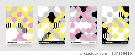 Simple layout with abstract geometric shapes. 137119419