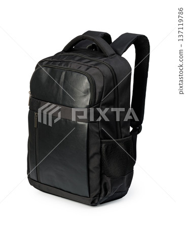 Black laptop backpack for school and travel 137119786