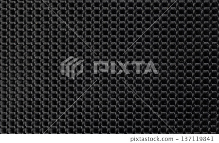 Black woven textile texture creating a uniform pattern Black woven textile texture creating a uniform pattern 137119841