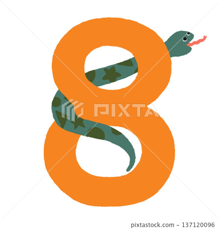 Snake number 8 illustration 137120096