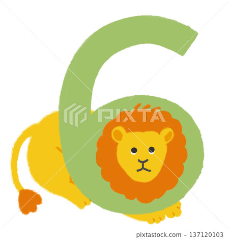 Lion number 6 illustration 137120103