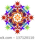 ornament abstraction of different colors, with transition to different colors 137120110