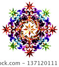 ornament abstraction of different colors, with transition to different colors 137120111