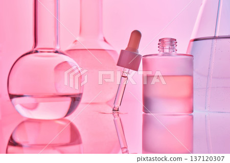 Skincare research creating new cosmetic liquid serum Skincare research creating new cosmetic liquid serum 137120307