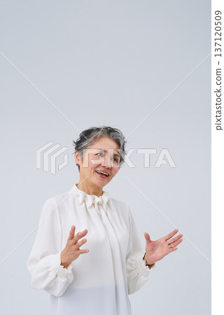 A smiling and energetic senior woman A smiling and energetic senior woman 137120509