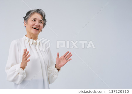 A smiling and energetic senior woman A smiling and energetic senior woman 137120510