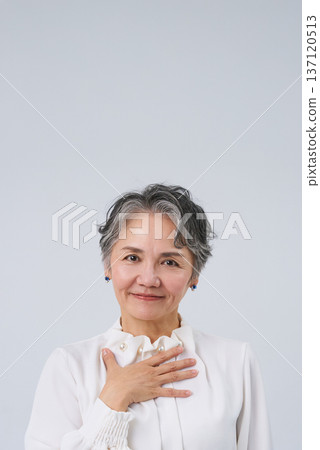 A smiling and energetic senior woman A smiling and energetic senior woman 137120513
