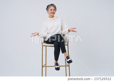 A smiling and energetic senior woman 137120522