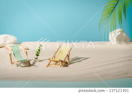 Symbolic beach background Symbolic beach background 137121301