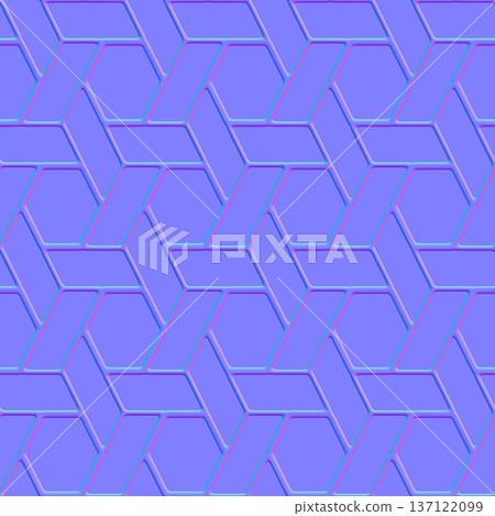 Clean Geometric Tri-Hex Paving Normal Map Clean Geometric Tri-Hex Paving Normal Map 137122099