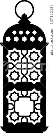 arabic lamps ramadan. Paper cut vector illustration islamic home decor, outline silhouette arabic lamps ramadan. Paper cut vector illustration islamic home decor, outline silhouette 137122123