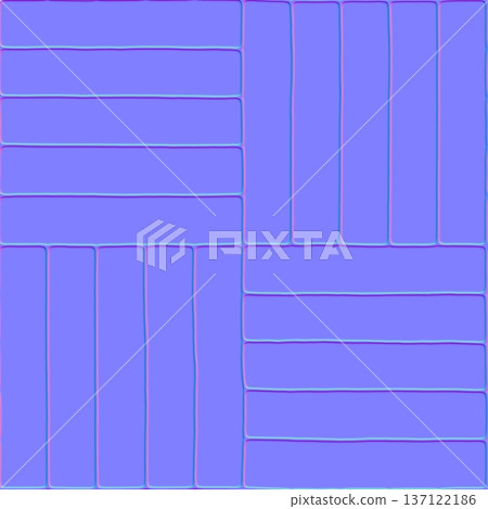 Clean Bevelled Parquet Floor Normal Map 137122186