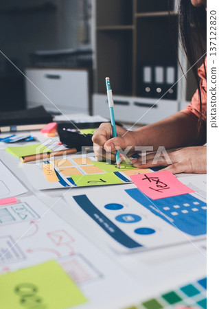team of UI UX web designer are working together to develop mobile responsive websites with UI UX front end designer previews team of UI UX web designer are working together to develop mobile responsive websites with UI UX front end designer previews 137122820
