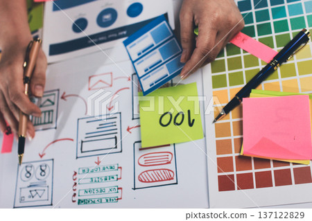 team of UI UX web designer are working together to develop mobile responsive websites with UI UX front end designer previews team of UI UX web designer are working together to develop mobile responsive websites with UI UX front end designer previews 137122829