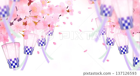 落花櫻花背景素材 落花櫻花背景素材 137126593