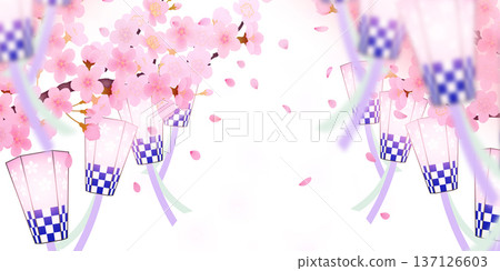 落花櫻花背景素材 落花櫻花背景素材 137126603