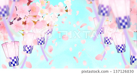 落花櫻花背景素材 落花櫻花背景素材 137126830