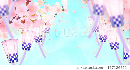 落花櫻花背景素材 落花櫻花背景素材 137126831