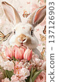 Cute Easter rabbit 137126903