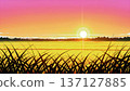 Pixel art illustration of a wheat field 137127885
